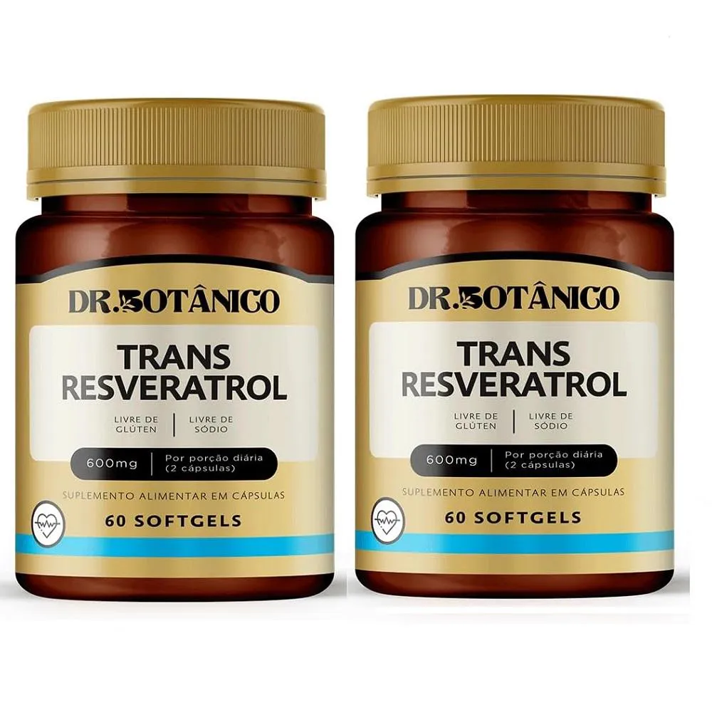 KIT 02 TRANS RESVERATROL 600MG 60CAPS DR. BOTANICO