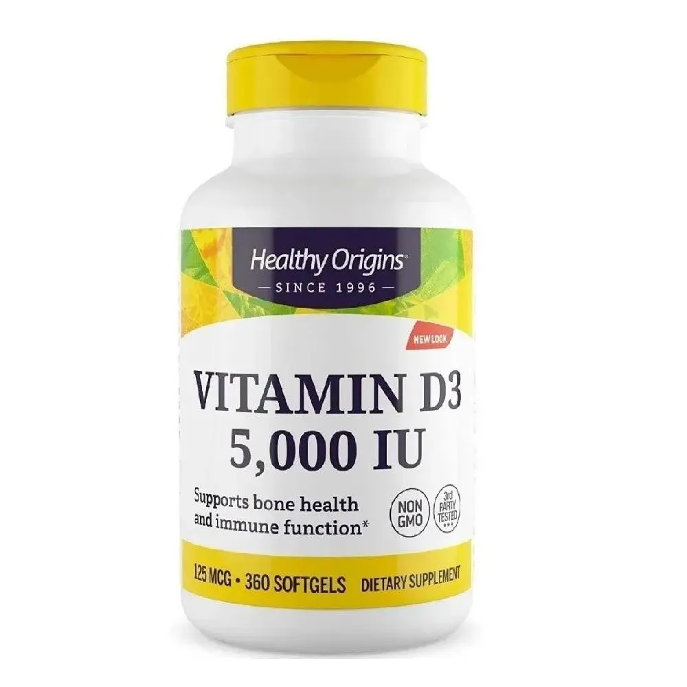 VITAMINA D3 5.000 IU 360 SOFTGELS HEALTHY ORIGINS