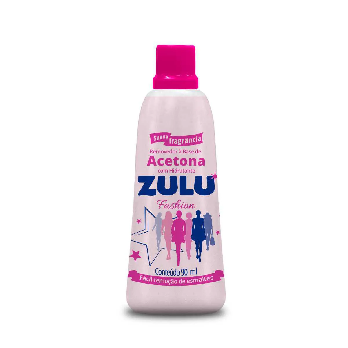 Removedor de Esmalte Zulu Fashion à Base de Acetona com Hidratante 90ml