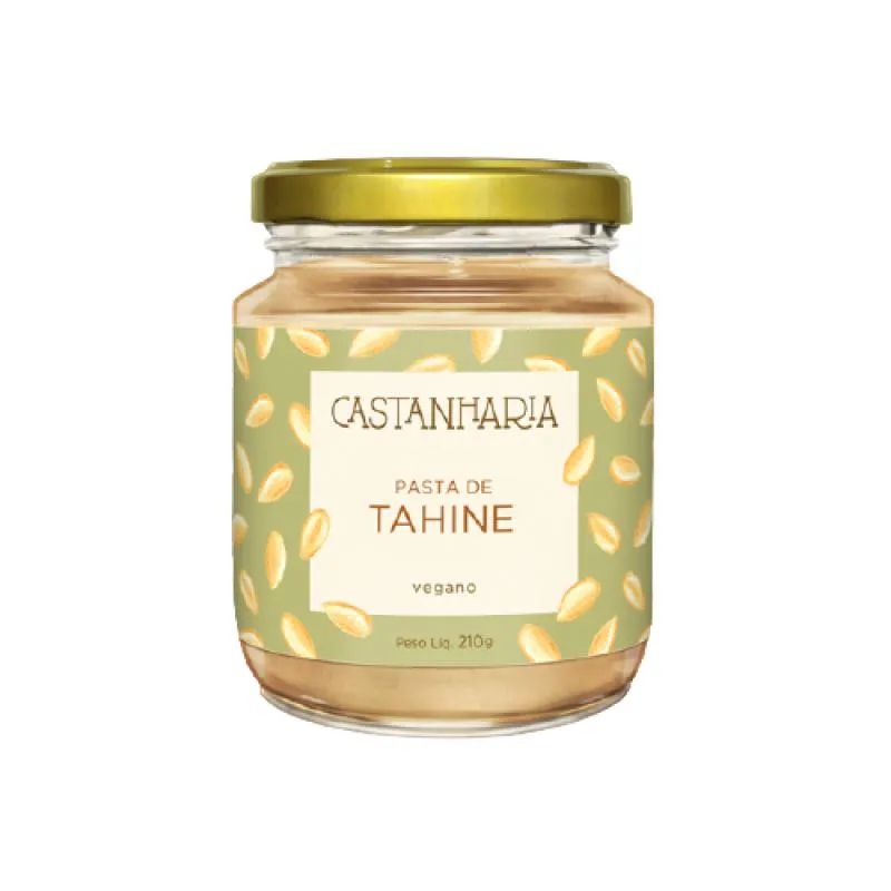 KIT 2X: PASTA DE TAHINE ZERO AçúCAR VEGANA CASTANHARIA 210G
