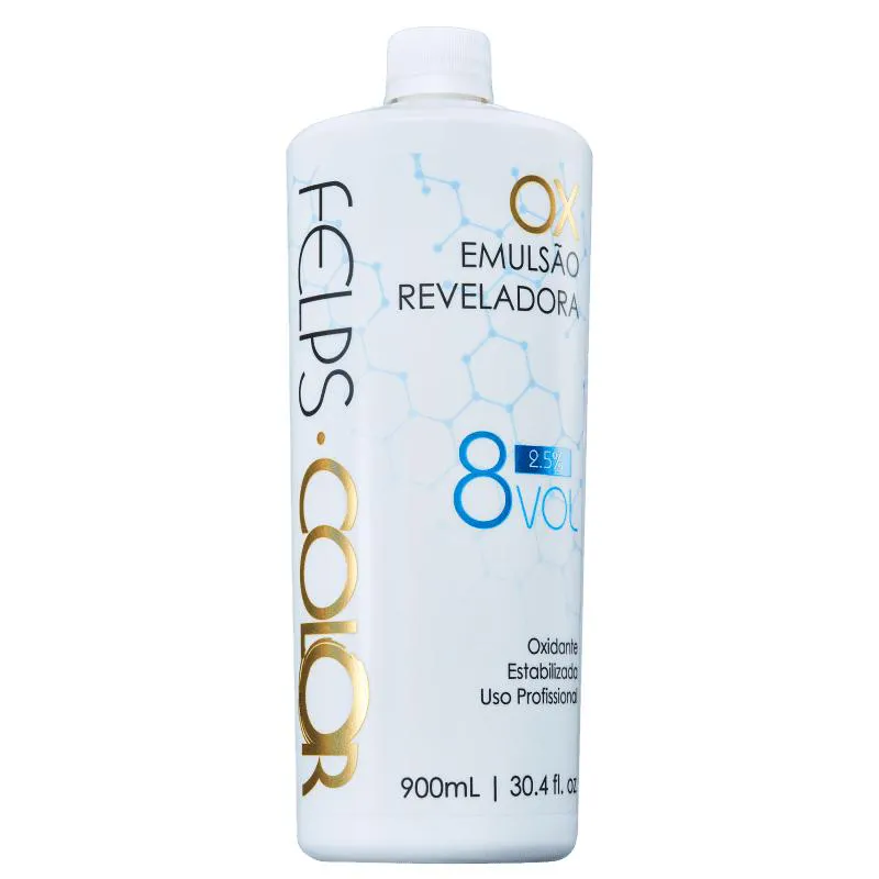 FELPS PROFESSIONAL COLOR OX 2.5% - EMULSãO REVELADORA 8 VOLUMES 900ML
