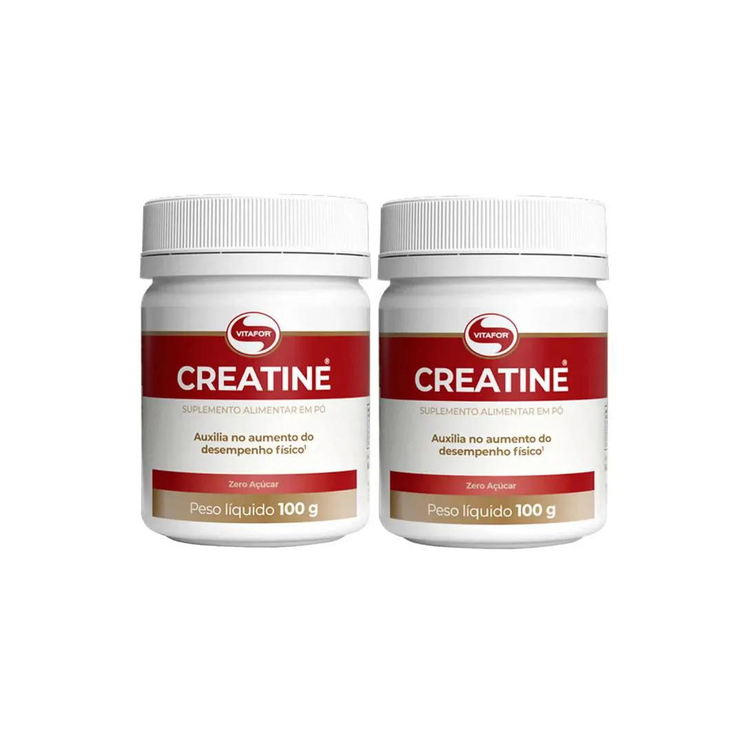 KIT 2X CREATINA MONOHIDRATADA 100% PURA 100G  - VITAFOR