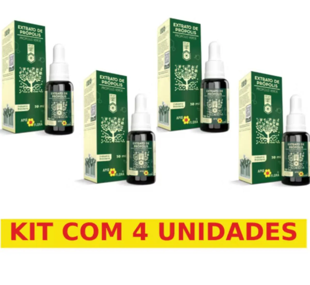 KIT 4X - EXTRATO DE PRóPOLIS VERDE - APIS FLORA