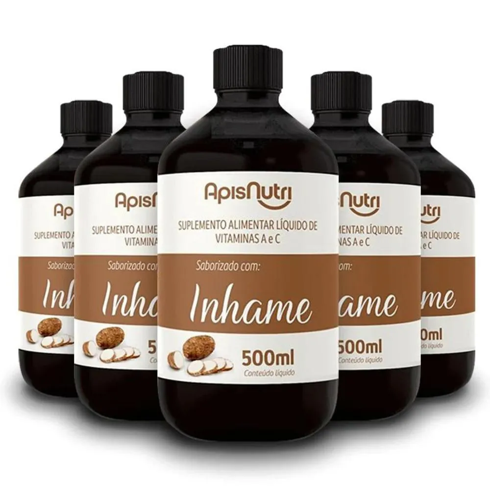KIT 5 ELIXIR DE INHAME VITAMíNICO 500ML APISNUTRI