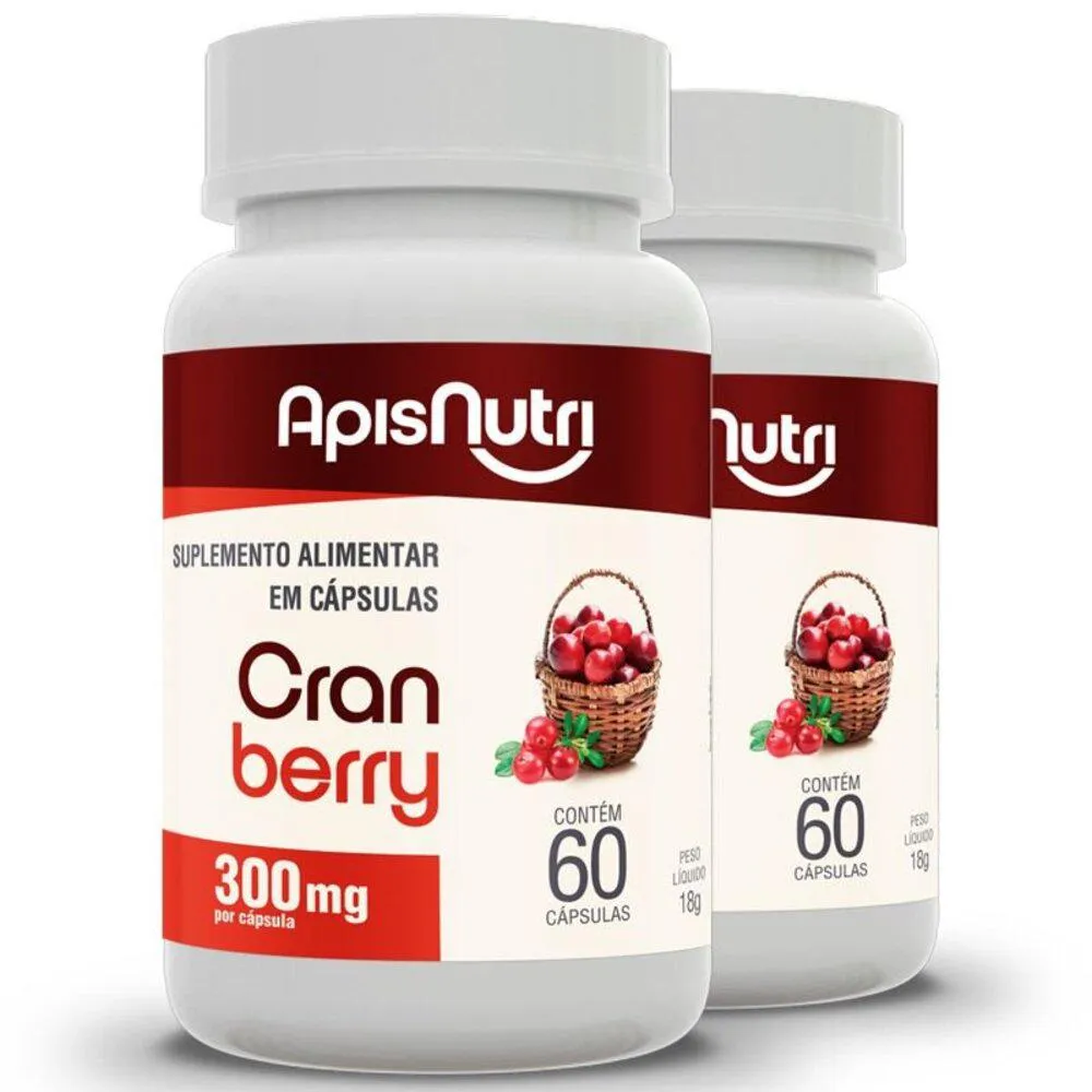 KIT 2 CRANBERRY APISNUTRI 60 CáPSULAS
