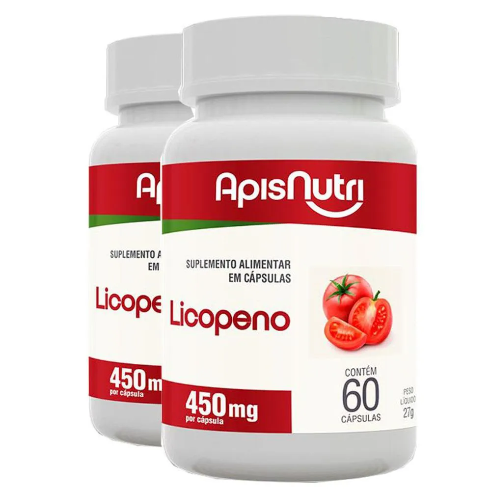 KIT 2 LICOPENO DE TOMATE APISNUTRI 60 CáPSULAS
