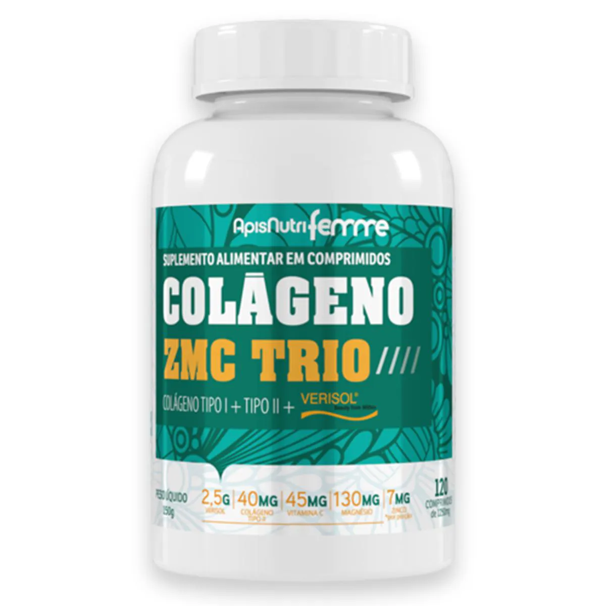 COLáGENO ZMC TRIO APISNUTRI 120 COMPRIMIDOS