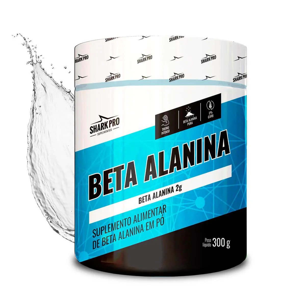 SHARK PRO - BETA ALANINA - POTE 300G DE ENERGIA E RESISTêNCIA + RETARDA A FADIGA - TREINOS INTENSOS