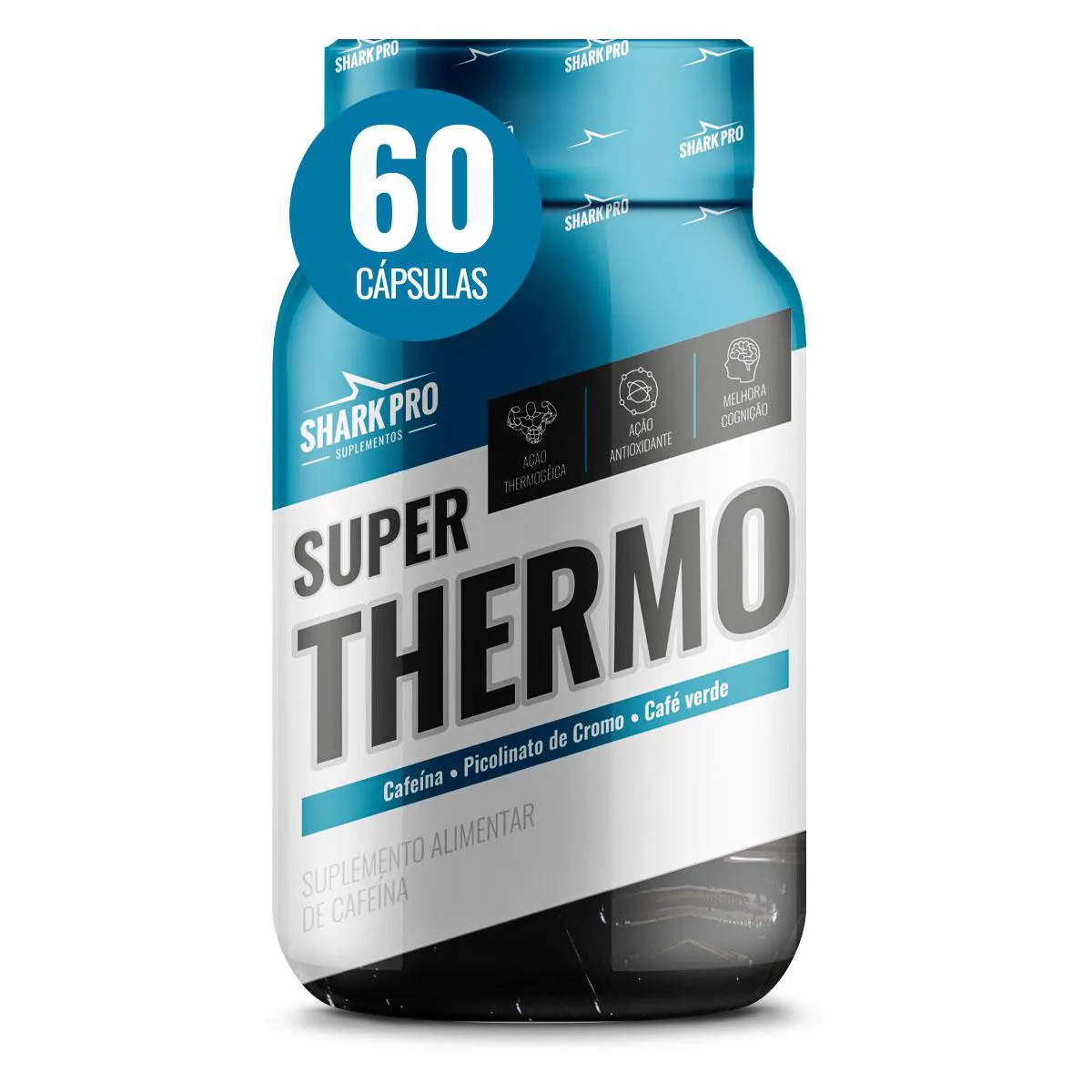 SHARK PRO - SUPER THERMO - 60 CáPSULAS DE TERMOGêNICO AVANçADO - QUEIMA DE GORDURA + ENERGIA