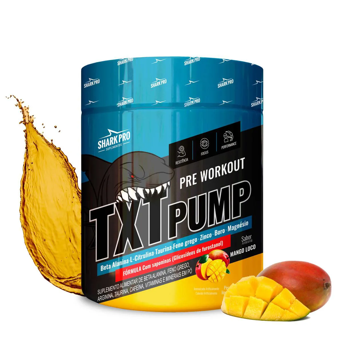 SHARK PRO - TXT PUMP PRé-TREINO - POTE 300G - MANGO LOCO
