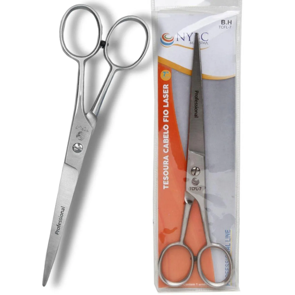 TESOURA CABELO FIO LASER 7" (17,8 CM) INOX 420 NYBC