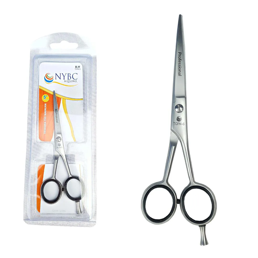 TESOURA CABELO FIO NAVALHA 6" (15,2 CM) INOX 420 NYBC