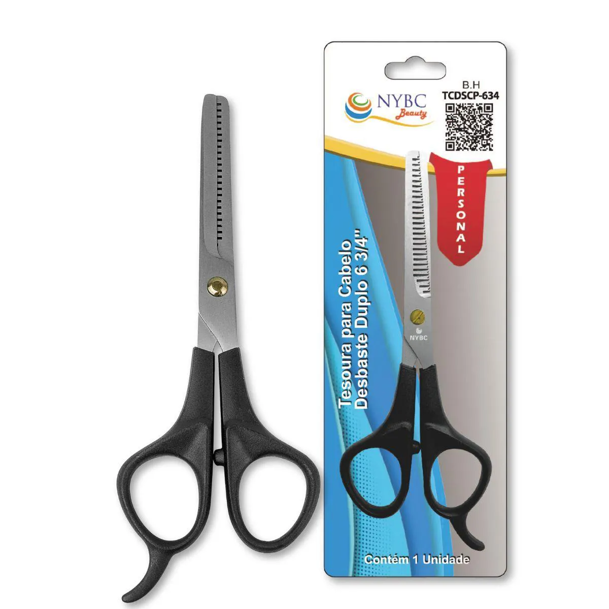 TESOURA PARA CABELO DESBASTE SIMPLES 6 3/4" - 175MM NYBC