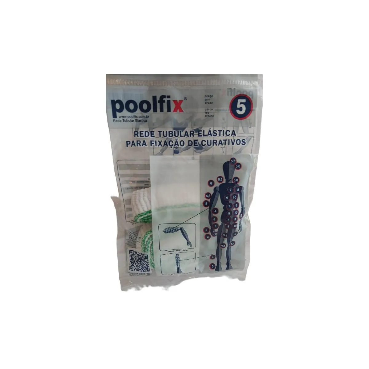 POOLFIX REDE TUBULAR ELASTICA CALIBRE 5 (29MM) BRAçO PERNA