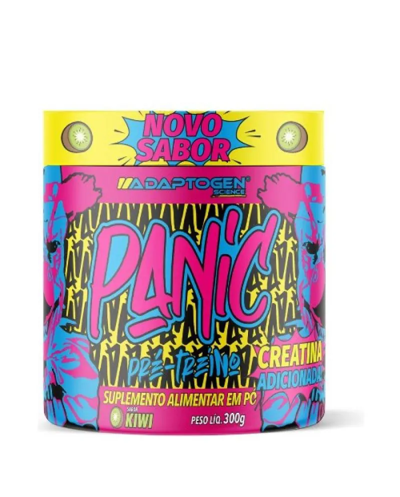 PANIC PRé TREINO NOVA FóRMULA SABOR KIWI 300G  ADAPTOGEN