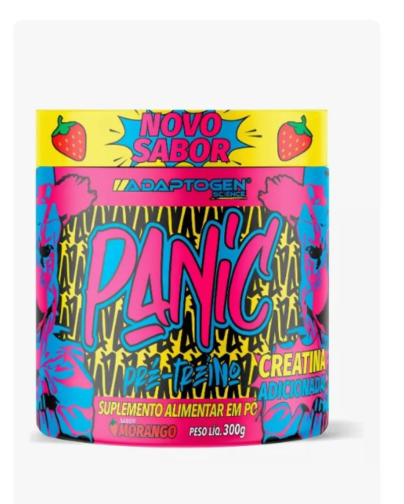 PANIC PRé WORKOUT 300G SABOR MORANGO - ADAPTOGEN