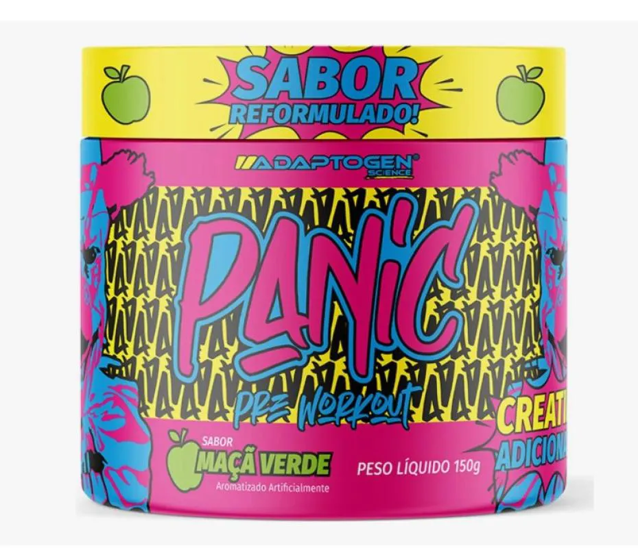PRé TREINO PANIC 150G NOVA FORMULA COM CREATINA ADAPTOGEN