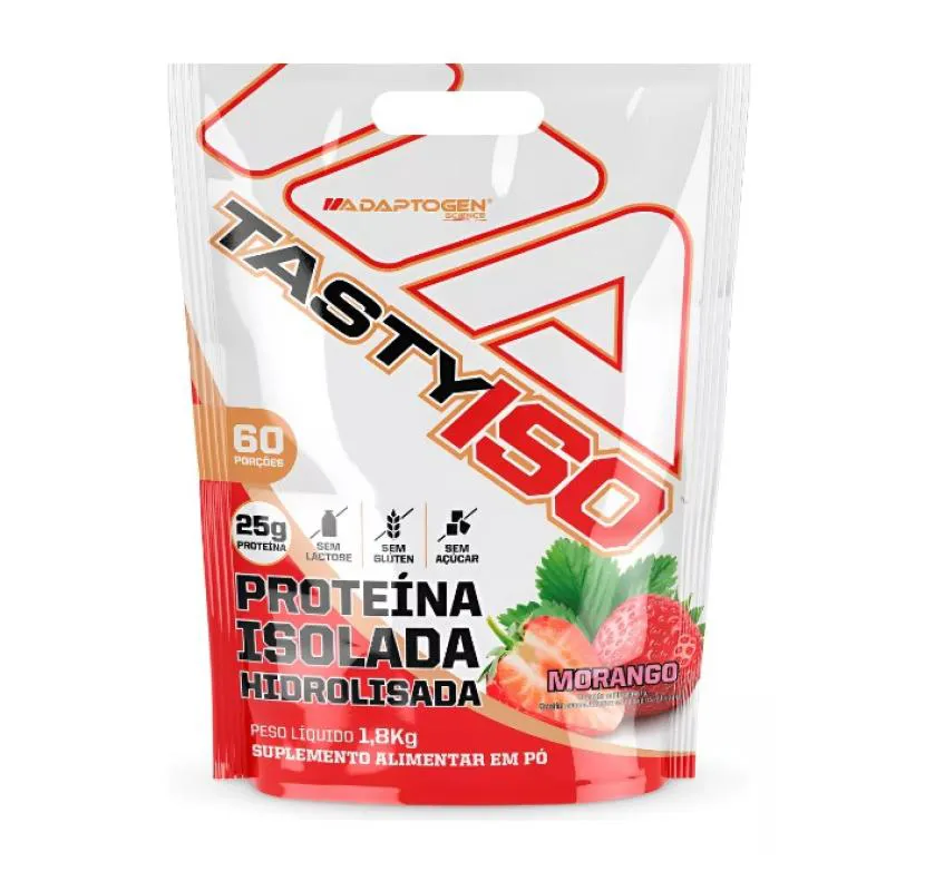 TASTY ISO WHEY 1,8KG REFIL - SABOR MORANGO  - ADAPTOGEN SCIENCE