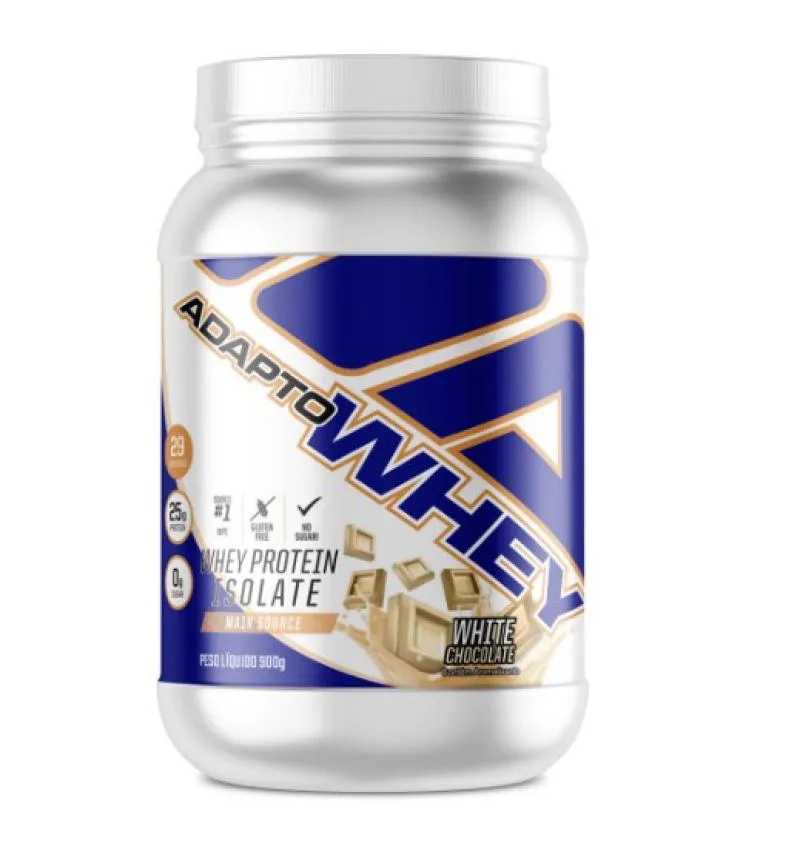 ADAPTO WHEY PROTEIN ISOLADO ADAPTOGEN 900G CHOCOLATE BRANCO