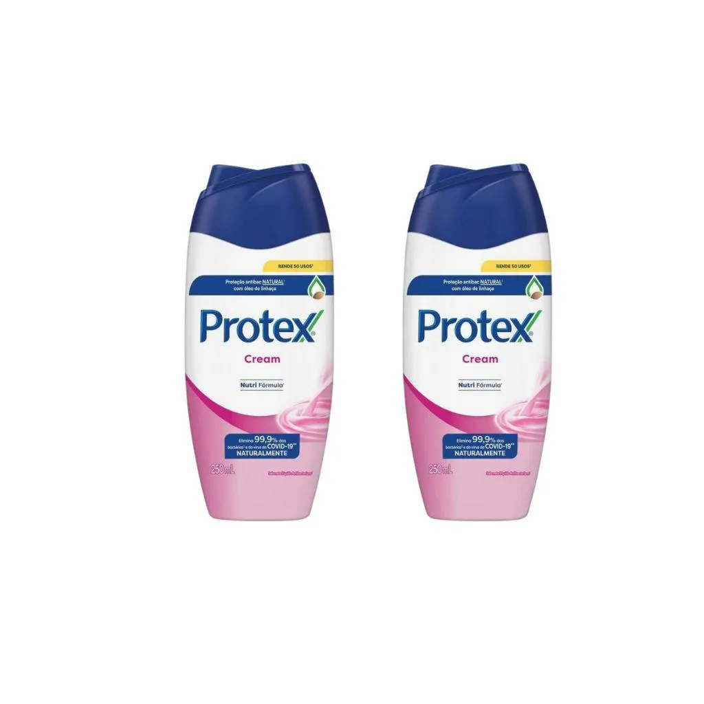 SABONETE LIQUIDO PROTEX 250ML CREAM - KIT C/ 2UN