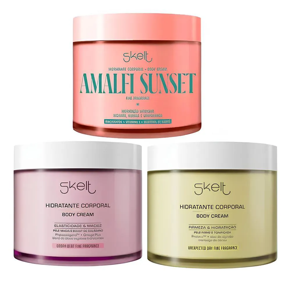 KIT SKELT HIDRATANTE CORPORAL  UNEXPECTED DAY + AMALFI SUNSET + URBAN BEAT 200G