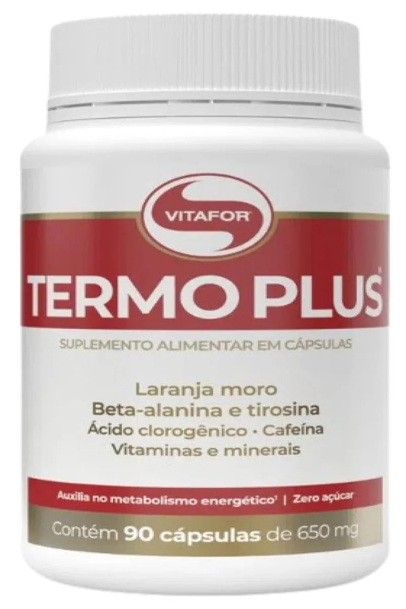 KIT 2X: TERMO PLUS BETA-ALANINA E TIROSINA VITAFOR 90 CáPSULAS