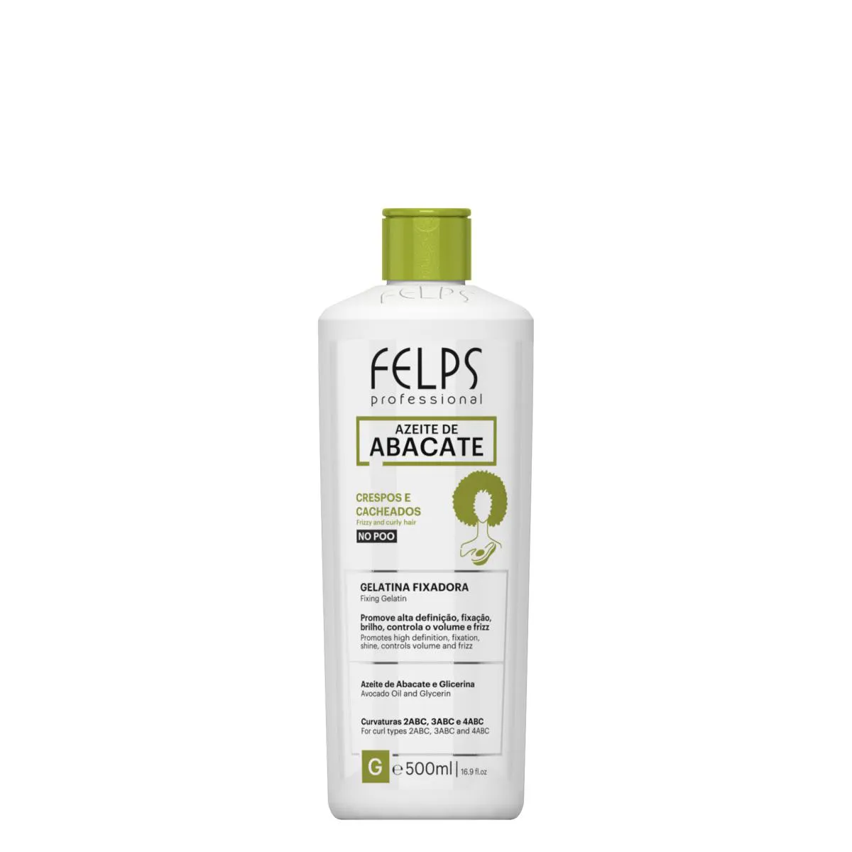 FELPS PROFESSIONAL CACHOS AZEITE DE ABACATE - GELATINA FIXADORA 500G