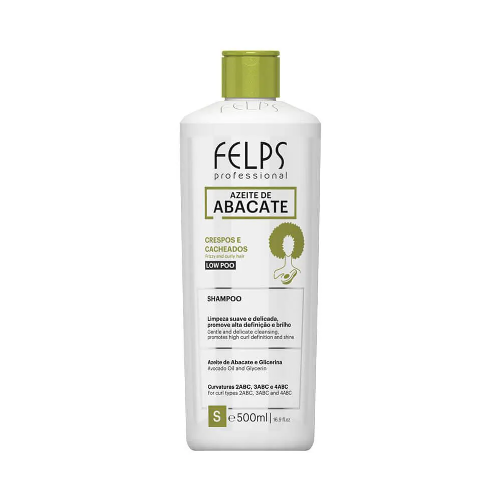 FELPS PROFESSIONAL CACHOS AZEITE DE ABACATE - SHAMPOO LOW POO 500ML