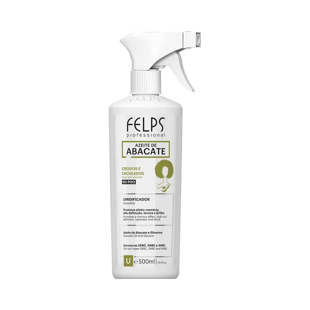 FELPS PROFESSIONAL CACHOS AZEITE DE ABACATE - SPRAY UMIDIFICADOR DE CACHOS 500G