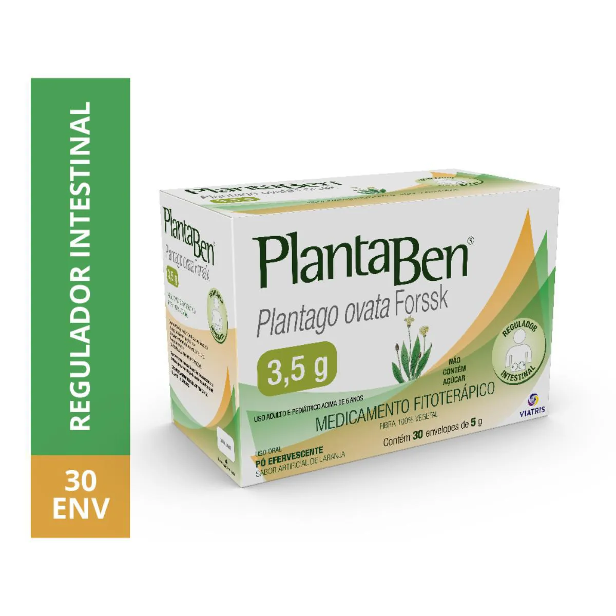 PlantaBen 3,5g Laranja Sem Açúcar 30 envelopes de 5g cada