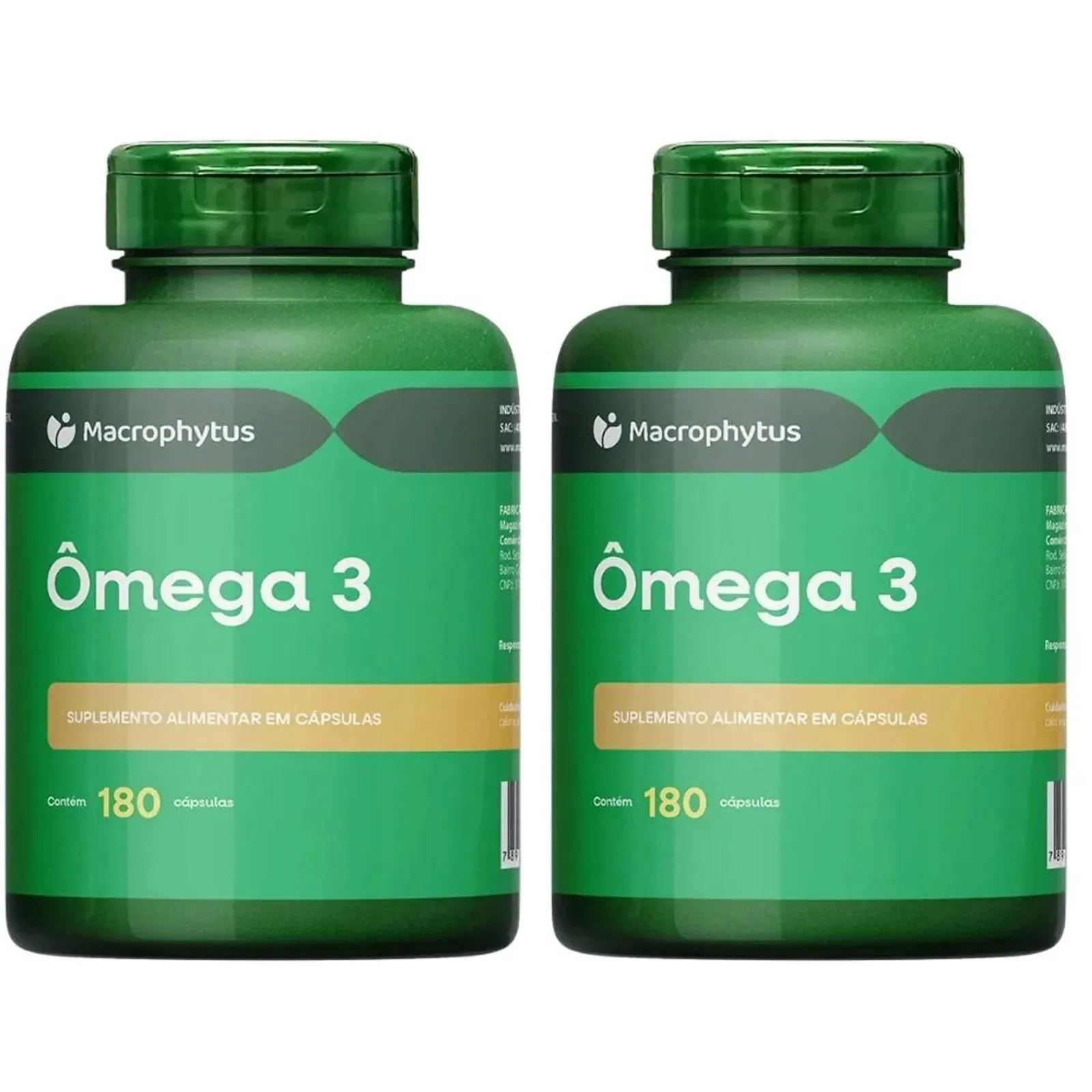 Kit 2X Ômega 3 1400mg 180 Softgels - Macrophytus
