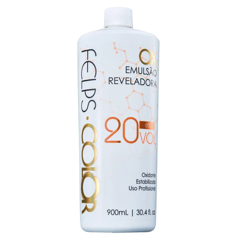 FELPS PROFESSIONAL COLOR OX 6% - EMULSãO REVELADORA 20 VOLUMES 900ML