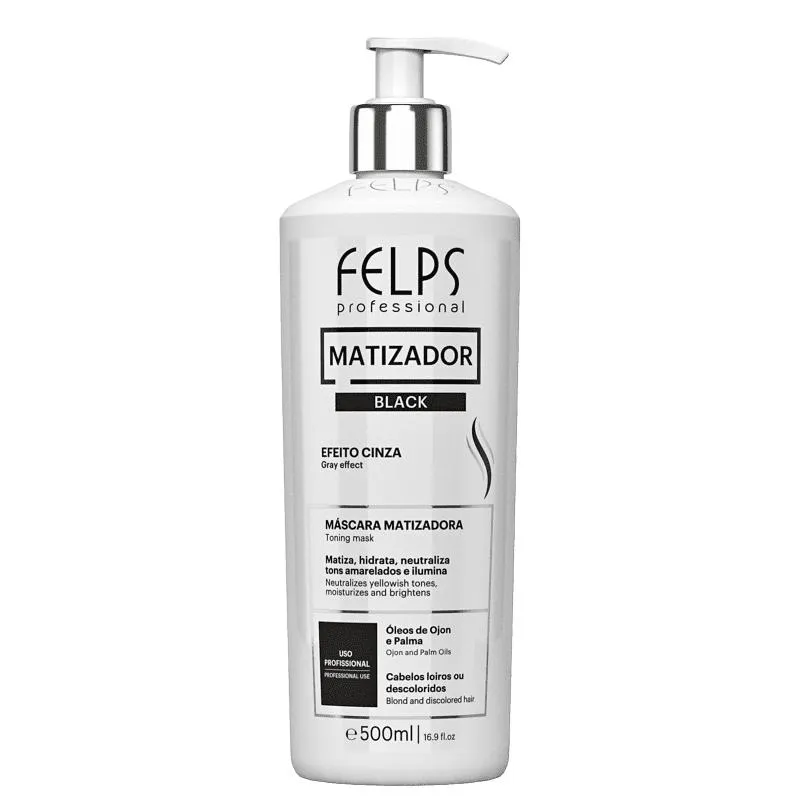 FELPS PROFESSIONAL COLOR MAGIC CLAY 4K BLACK EFEITO CINZA - MáSCARA TONALIZANTE 500ML