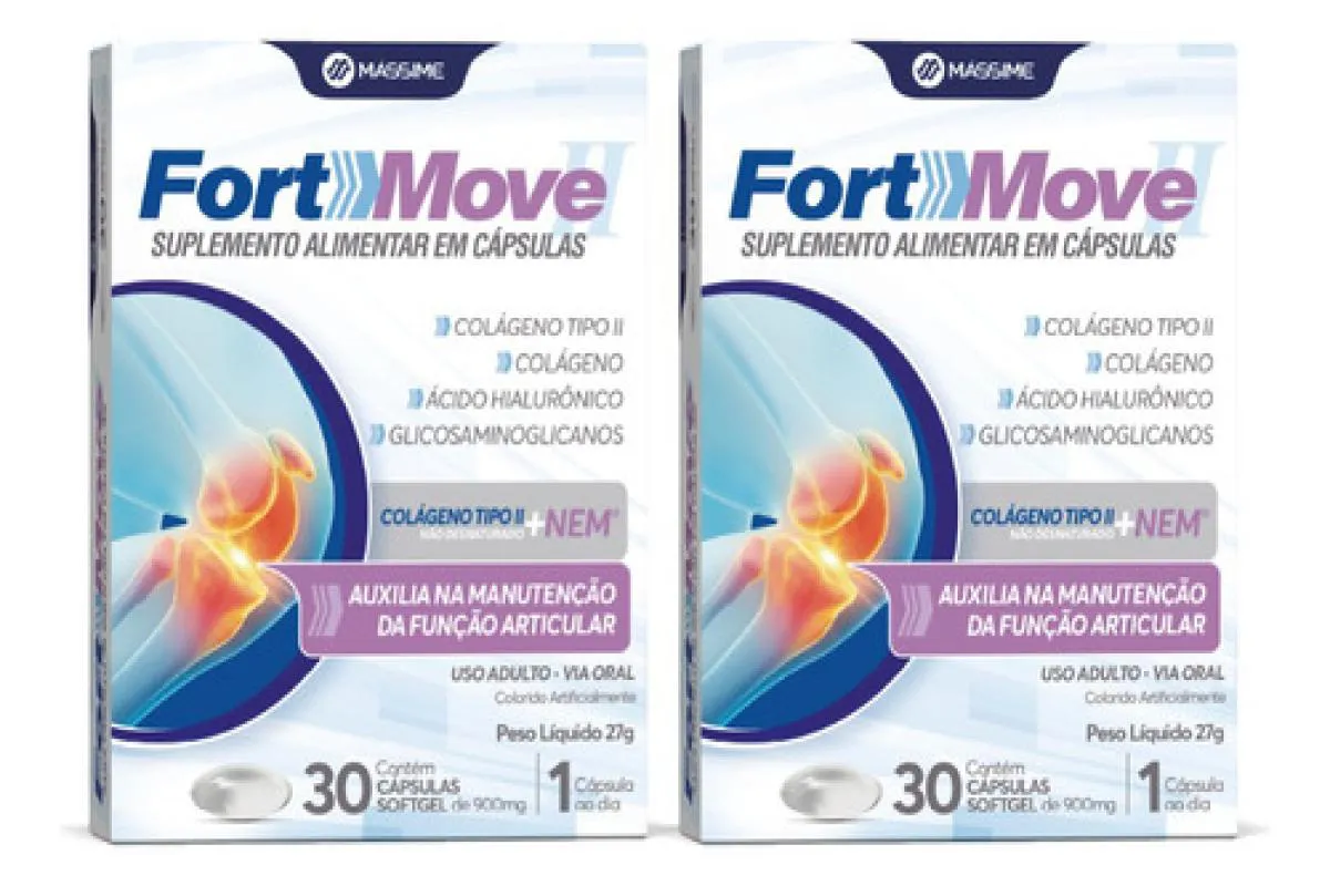 2X FORT-MOVE 30 CáPSULAS - COLáGENO NEM + COLáGENO TIPO 2