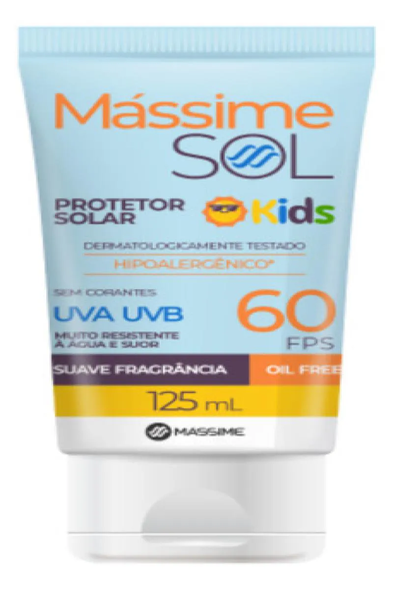 PROTETOR SOLAR INFANTIL FPS 60 -  125ML MASSIME SOL KIDS