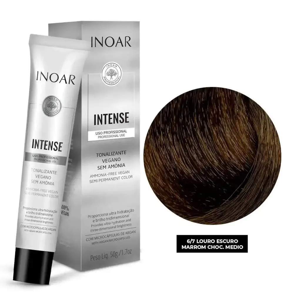 COLORAçãO INOAR 67 INTENSE LOURO ESCURO CHOCOLATE MEDIO 50G