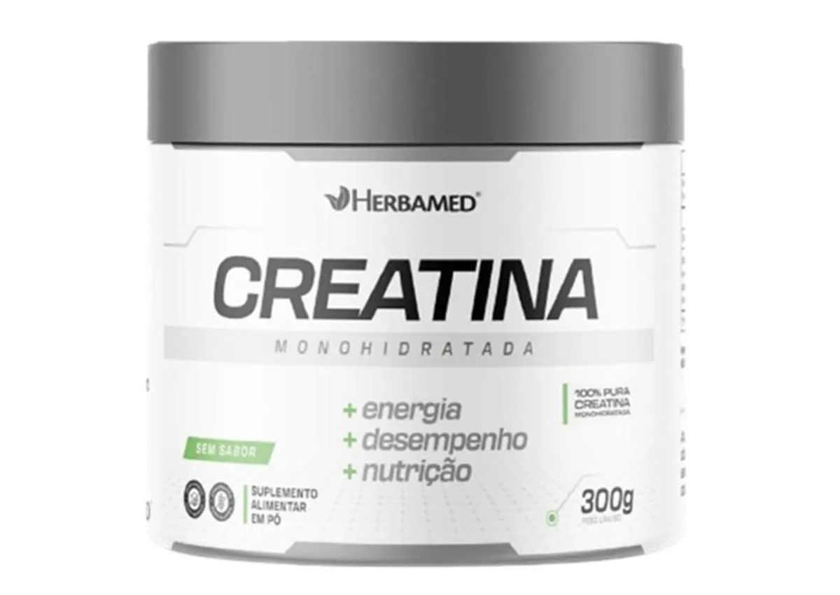 CREATINA MONOHIDRATADA 300G SABOR SEM SABOR - HERBAMED