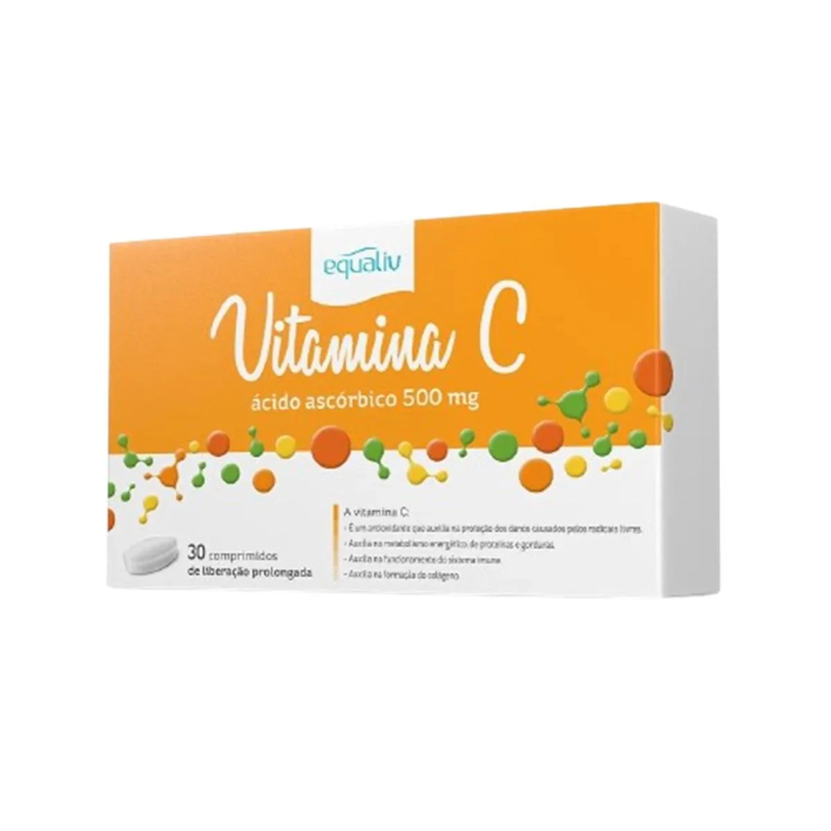 KIT 12 VITAMINA C 500MG EQUALIV C30 CPR LIBERAçãO PROLONGADA