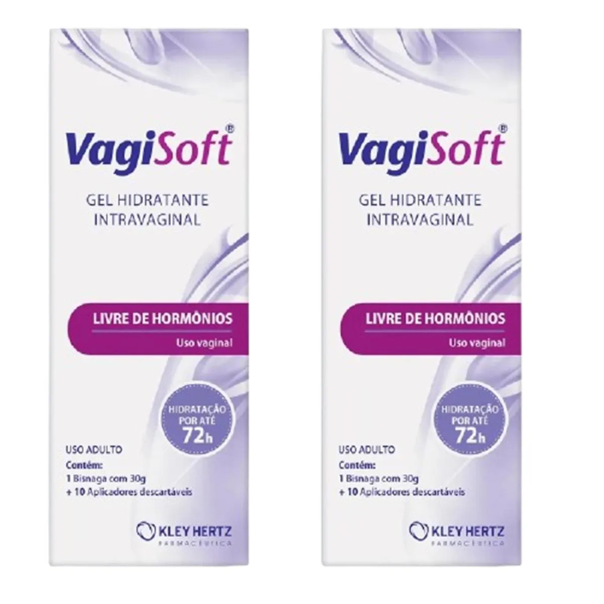 KIT 2 GEL HIDRATANTE INTRAVAGINAL VAGISOFT 30G - KLEY HERTZ