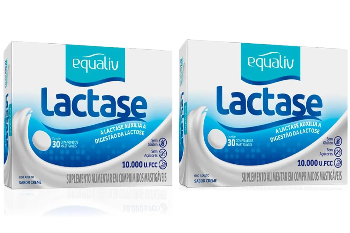 KIT 2 LACTASE 10.000 FCC 30 COMPRIMIDOS MASTIGáVEIS- EQUALIV