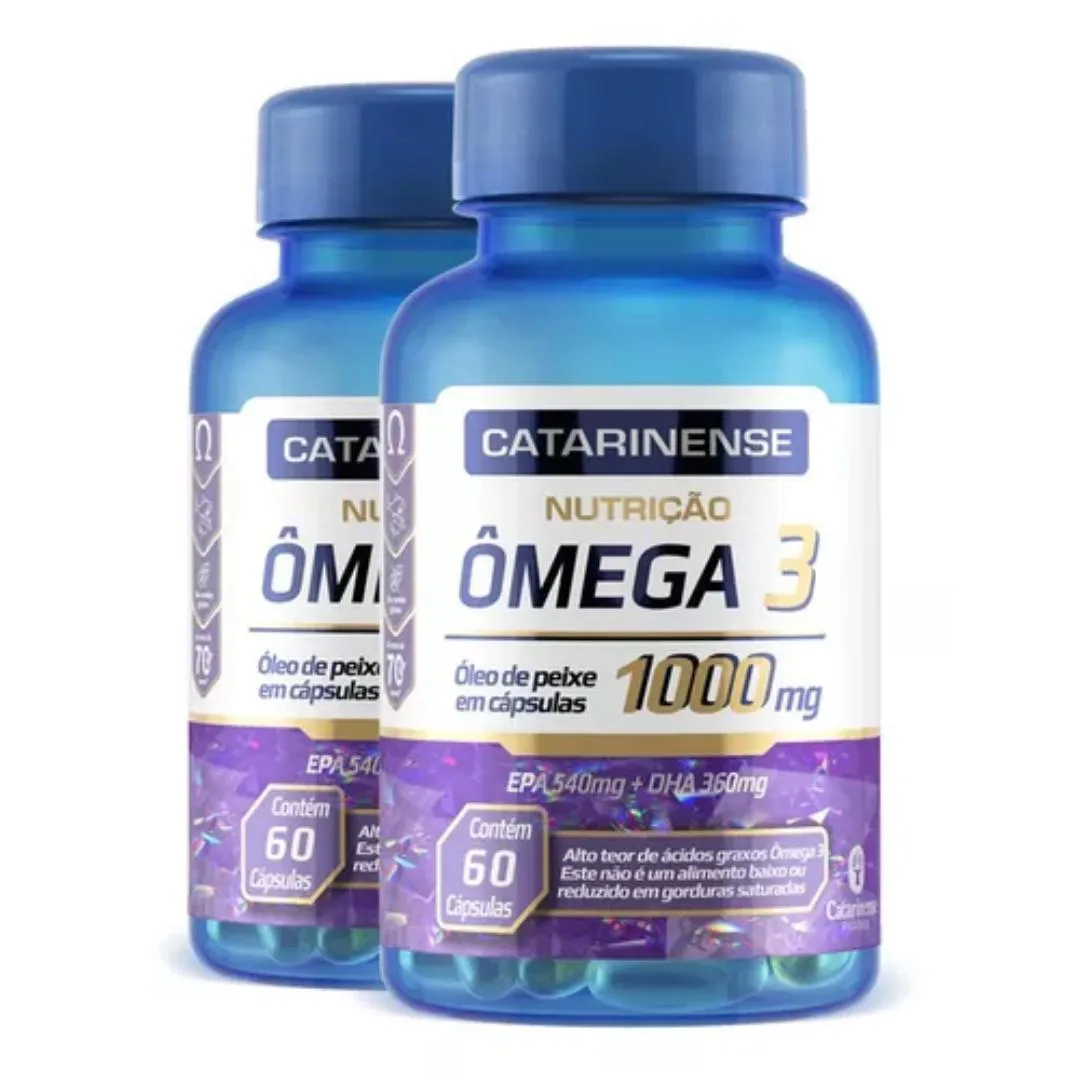 KIT 2 ÔMEGA 3 EPA 540MG DHA 360MG CATARINENSE DE 60 CáPSULAS