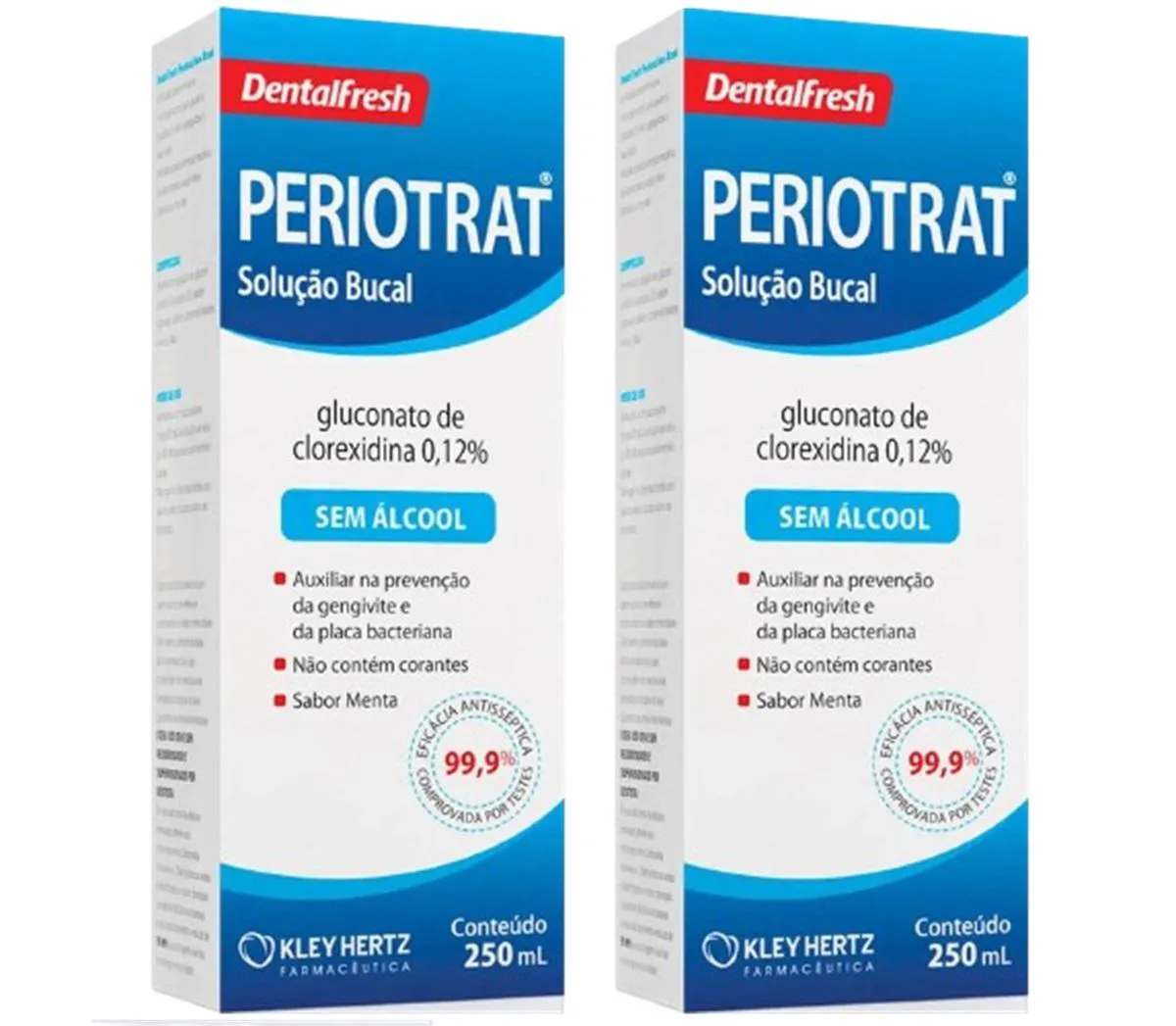 KIT 2 PERIOTRAT ENXAGUANTE BUCAL SEM ÁLCOOL 250ML MENTA