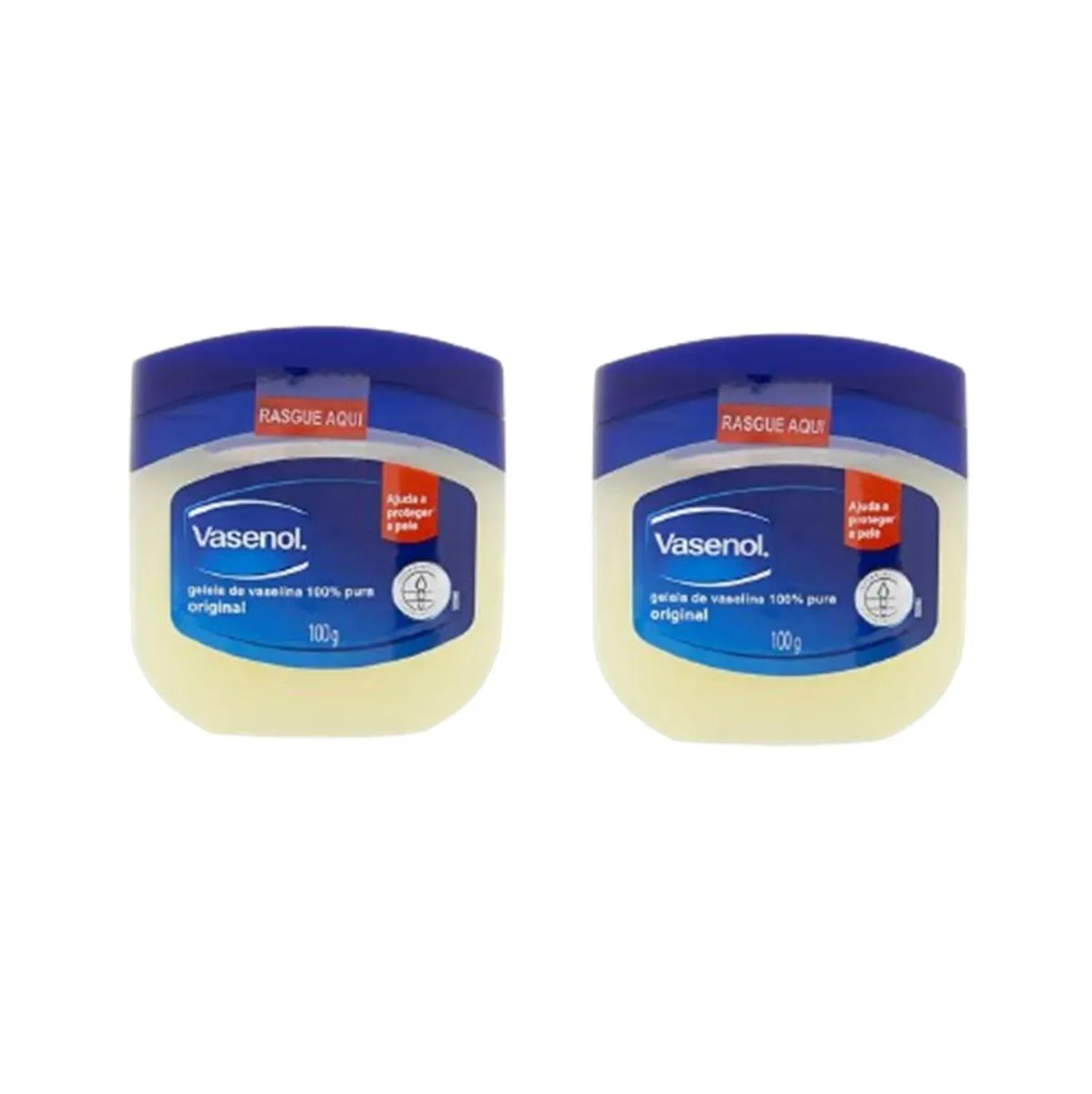 KIT 2 VASENOL GELéIA DE VASELINA 100% PURA ORIGINAL 100G