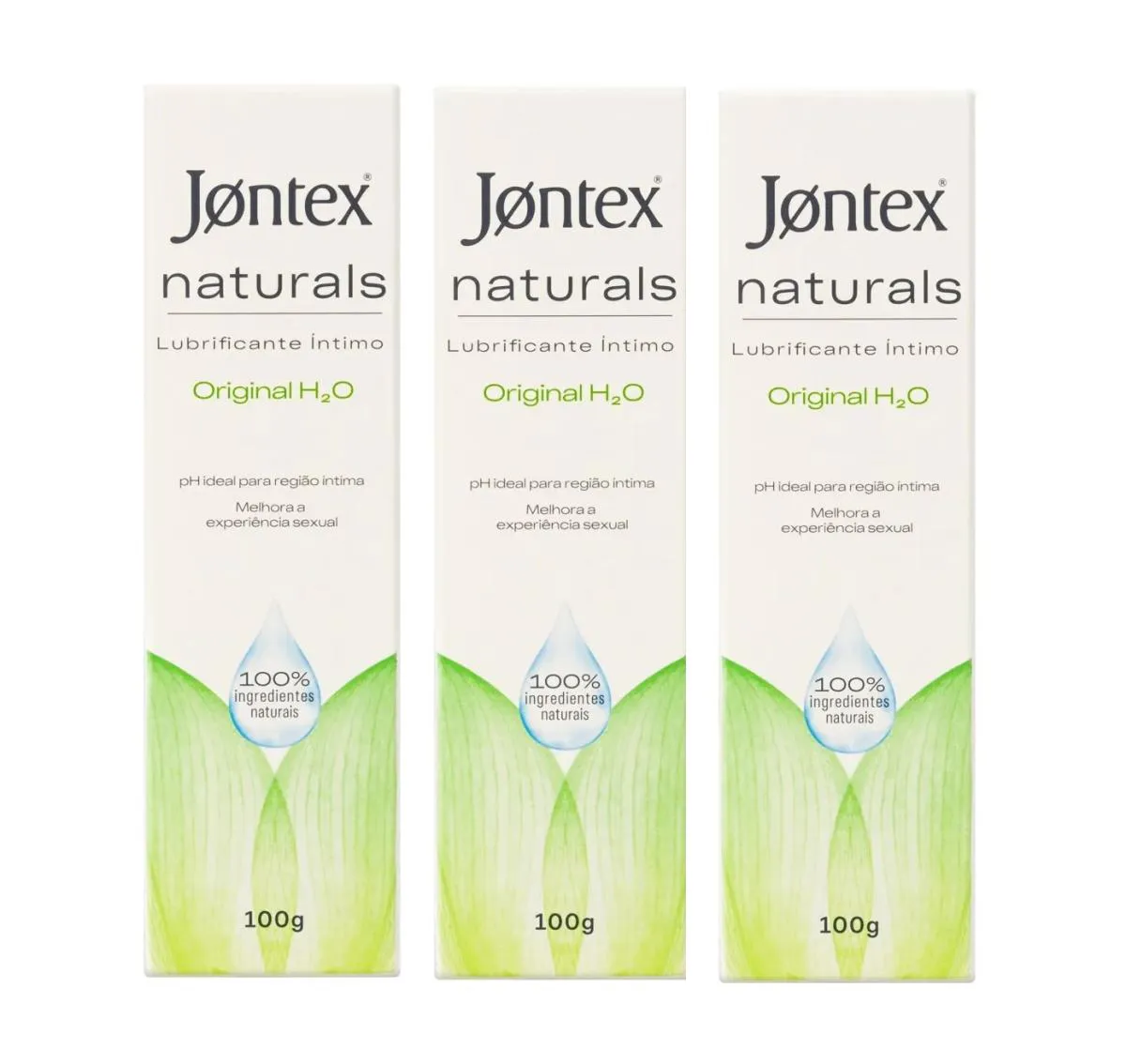 KIT 3 JONTEX GEL LUBRIFICANTE ÍNTIMO NATURALS H2O 100G