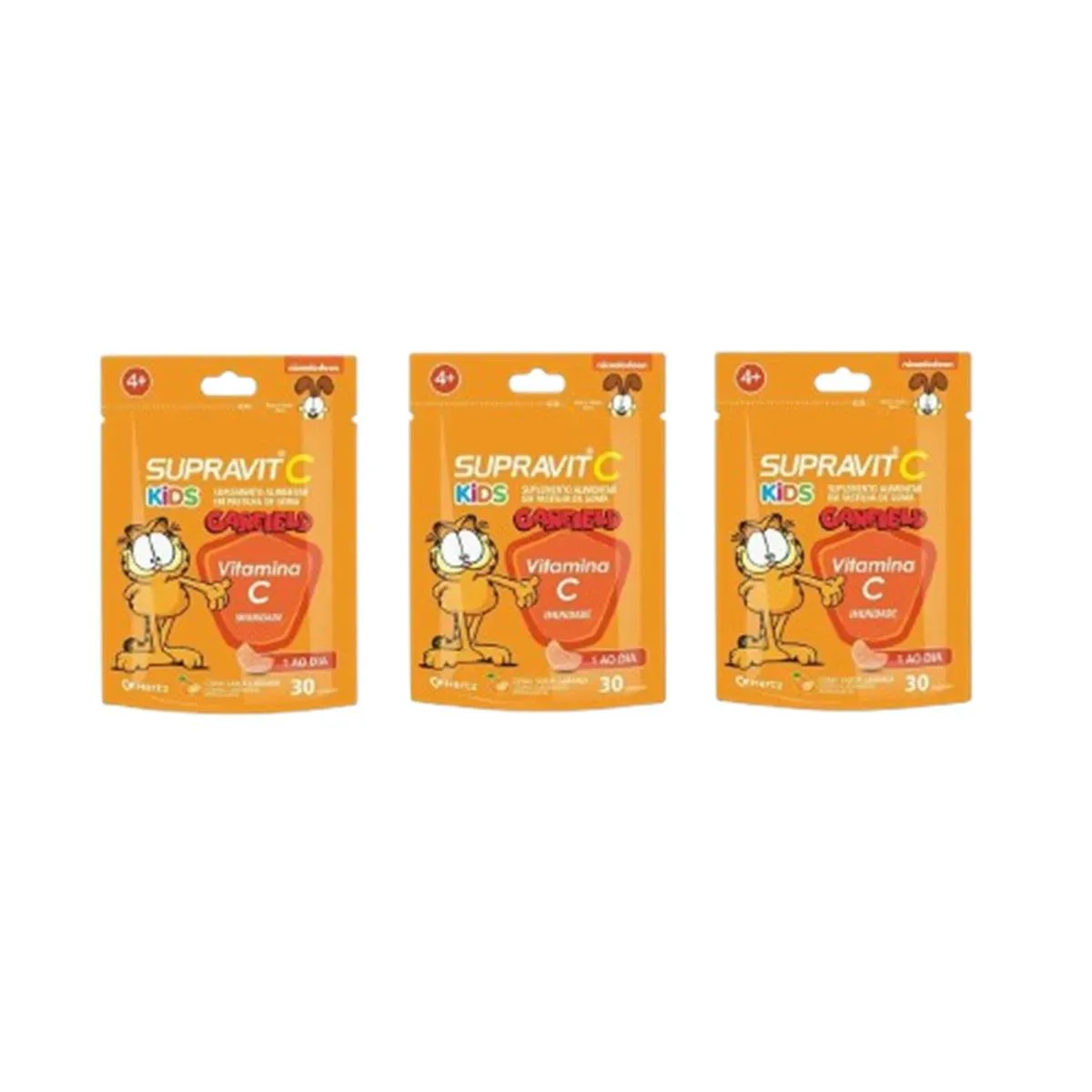 KIT 3 SUPRAVIT C KIDS VITAMINA C PARA CRIANçAS SABOR LARANJA
