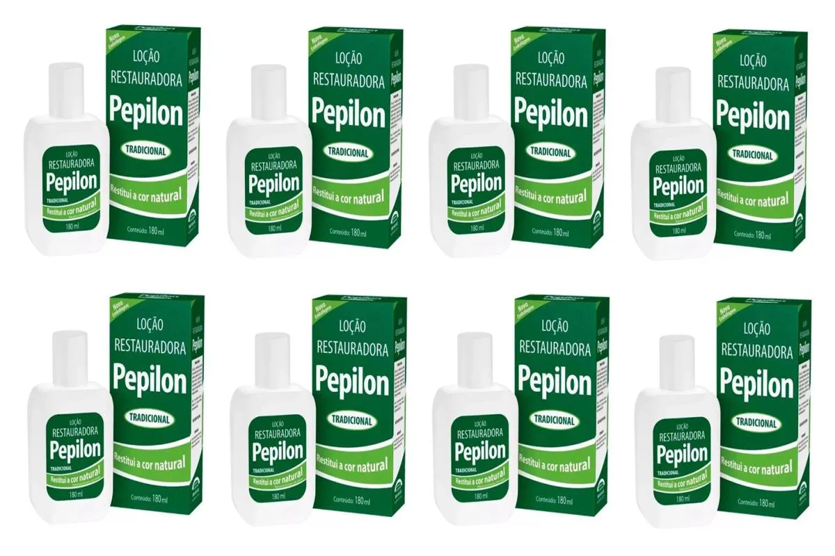 KIT 8 LOçãO RESTAURADORA PEPILON TRADICIONAL 180ML - PEPILON