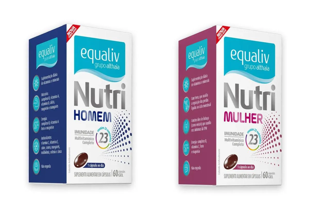 KIT EQUALIV NUTRI HOMEM 60 CPS + MULHER 60 CPS - EQUALIV