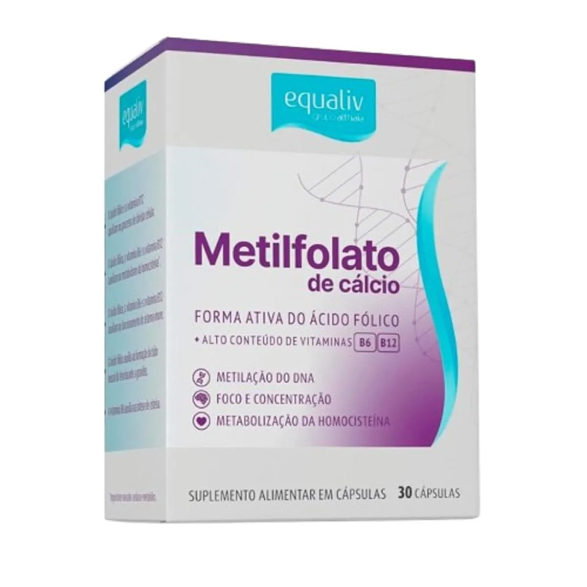 METILFOLATO DE CáLCIO B6 E B12 30 CAPSULAS - EQUALIV