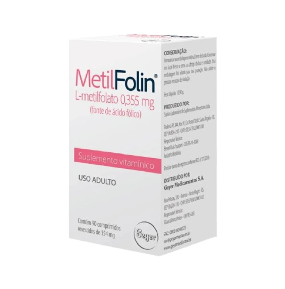 METILFOLIN SUPLEMENTO DE VITAMINAS 90 COMPRIMIDOS - MEGALABS