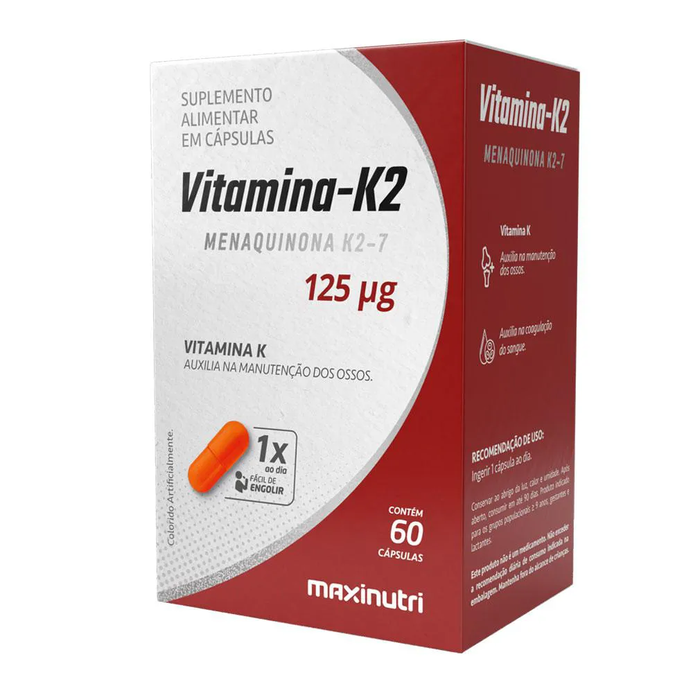 VITAMINA K2 MENAQUINGOLD MENAQUINONA K2-7 60 CáPS MAXINUTRI